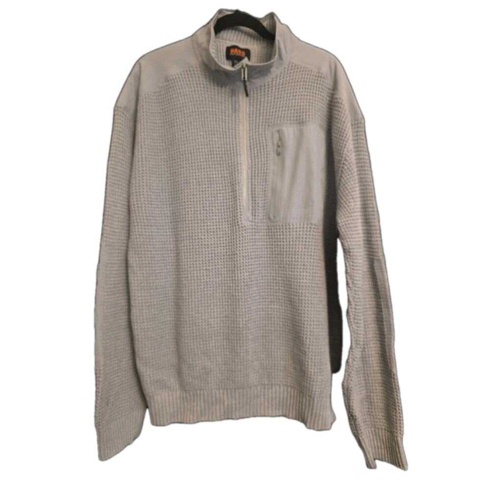 NWT‎ XXL Men's Bass Outdoor Gray Knit Sweater MSRP $99